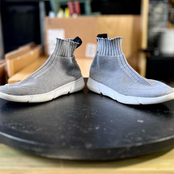 Silver Sparkle Sock Slip On Sneakers. Size 9 shoes. BP brand. Super comfortable - Picture 14 of 17